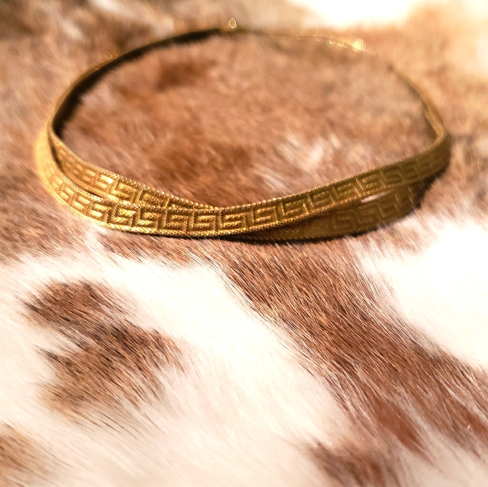 Rare vintage Dior Gold Filled Greek Key Necklace - Picture 3 of 5